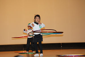 柿安シティーホールでリズム予行　年長Bチーム　(A・B）