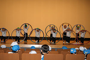 柿安シティーホールでリズム予行　年長Bチーム　(A・B）