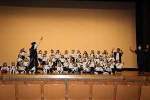 柿安シティーホールでリズム予行　年長Bチーム　(A・B）