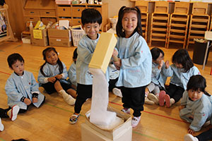 おもちつきごっこ　ぱんだ