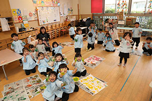 フィンガーペイント🎨　きりん