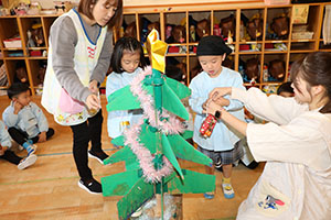 クリスマスツリーの飾り付け✨🎄　ぱんだ