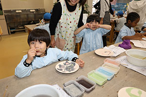 陶芸教室　楽しかったね　年長Ｃ・Ｄ・Ｅ　NO．1