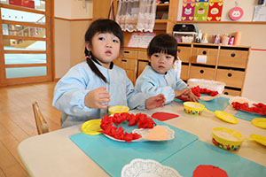 サンタさんの制作　りす