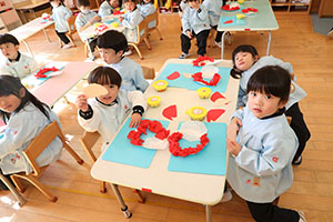 サンタさんの制作　りす