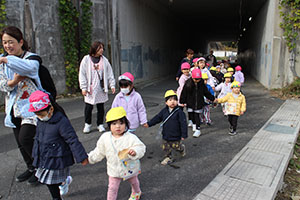 お散歩へでかけました　あひる・ばら