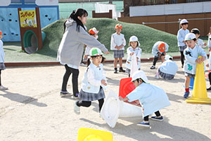 コーンで楽しい運動遊び　ことり・こあら