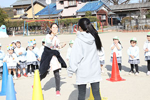 コーンで楽しい運動遊び　ことり・こあら