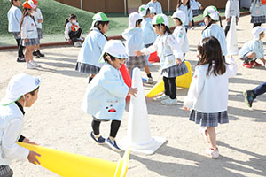 コーンで楽しい運動遊び　ことり・こあら