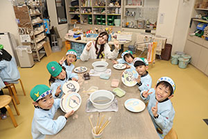 陶芸教室　楽しかったね　年長A・B　NO．2