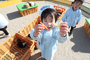 ふれあい動物園　たのしかったね　年少組