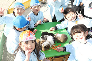 ふれあい動物園　たのしかったね　年長組