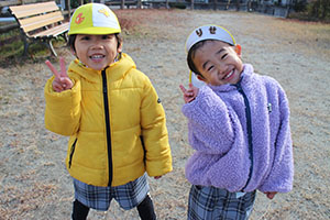 お散歩へでかけました　りす・ぱんだ