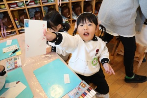 年賀状を書きました　ことり