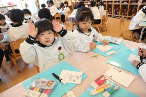 年賀状を書きました　ことり