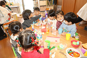 朝の自由遊び　ぺんぎん