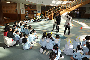 リレー楽しかったね　こあら・ことり・ぱんだ