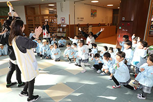 リレー楽しかったね　こあら・ことり・ぱんだ