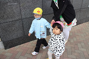 お散歩へでかけました　ひよこ・ひまわり