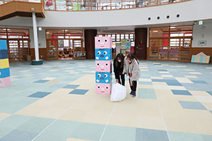 雪だるまころがし　うさぎ・ぱんだ