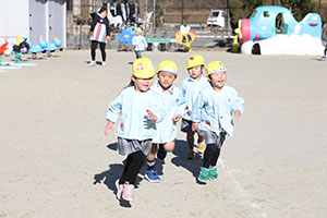 マラソン活動が始まりました　C・ひまわり・たんぽぽ・さくら・ことり・ぱんだ