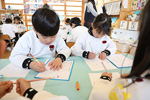 書初め大会　がんばりました　年長組　NO.2