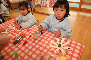 コマの制作　うさぎ