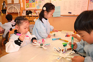 コマの制作　うさぎ