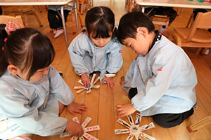 コマの制作　うさぎ