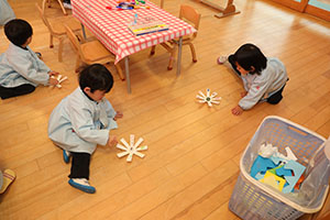 コマの制作　うさぎ