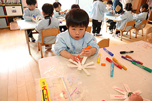 コマの制作　うさぎ