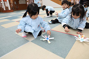 コマの制作　うさぎ