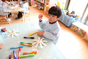 コマの制作　うさぎ