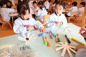 コマの制作　うさぎ