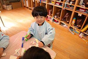 コマの制作　うさぎ