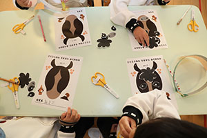 福笑い　楽しかったね　ひまわり