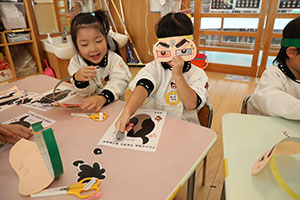 福笑い　楽しかったね　ひまわり