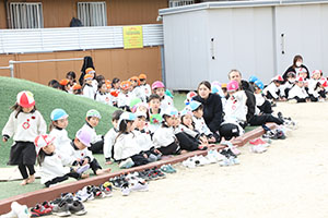 避難訓練がありました　ー地震の場合ー