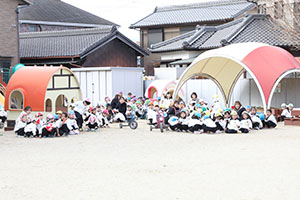 避難訓練がありました　ー地震の場合ー