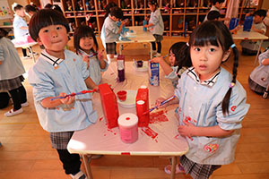 作品展の制作活動　りす