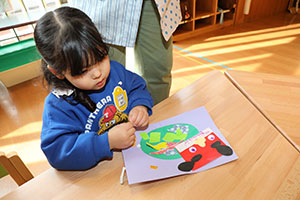 獅子舞の制作　あひる