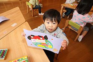 獅子舞の制作　あひる