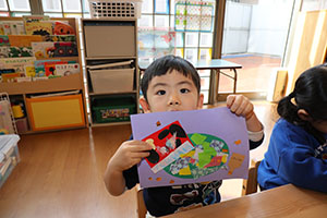 獅子舞の制作　あひる