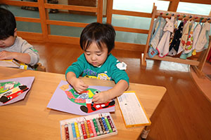 獅子舞の制作　あひる