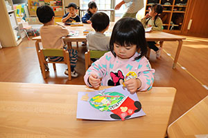 獅子舞の制作　あひる