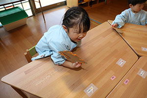 毛糸通しの練習✨　あひる