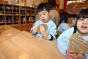 毛糸通しの練習✨　あひる