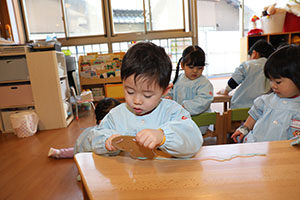 毛糸通しの練習✨　あひる