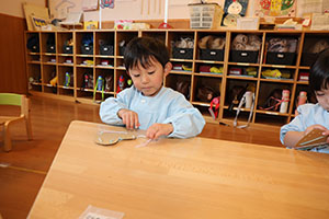 毛糸通しの練習✨　あひる