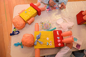 作品展の制作活動　うさぎ